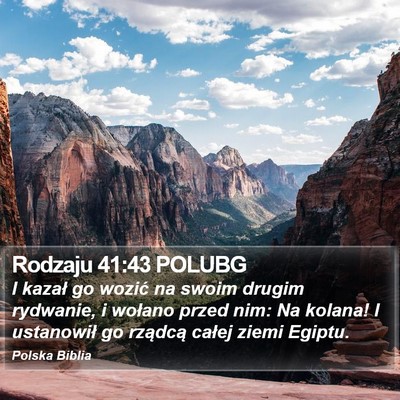 Rodzaju 41:43 POLUBG Bible Verse Image