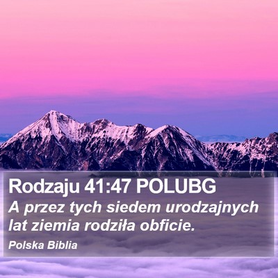 Rodzaju 41:47 POLUBG Bible Verse Image