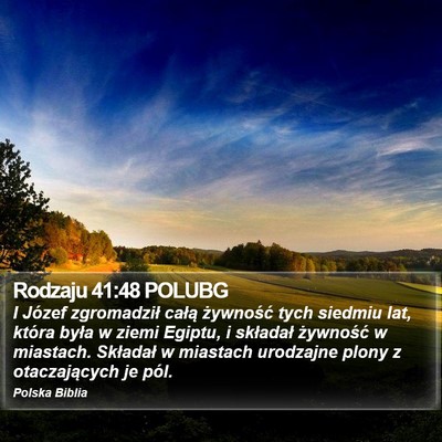 Rodzaju 41:48 POLUBG Bible Verse Image