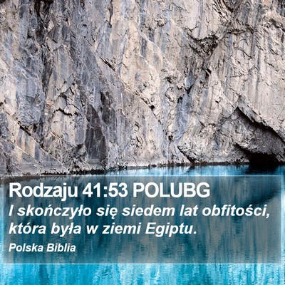 Rodzaju 41:53 POLUBG Bible Verse Image