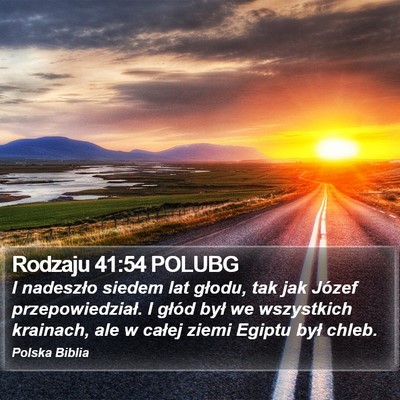 Rodzaju 41:54 POLUBG Bible Verse Image