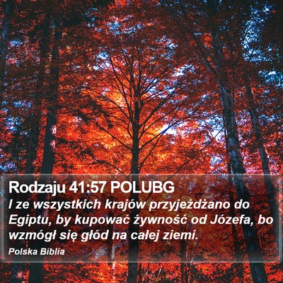 Rodzaju 41:57 POLUBG Bible Verse Image