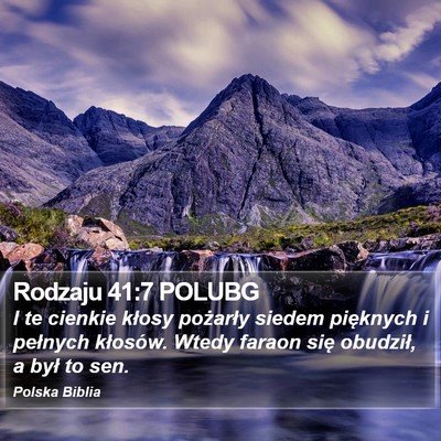 Rodzaju 41:7 POLUBG Bible Verse Image