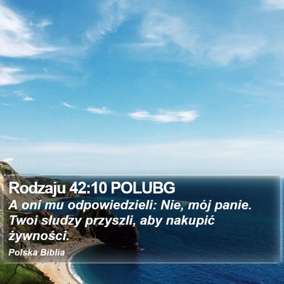 Rodzaju 42:10 POLUBG Bible Verse Image