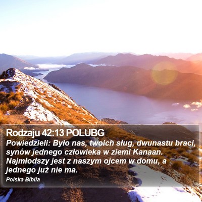 Rodzaju 42:13 POLUBG Bible Verse Image
