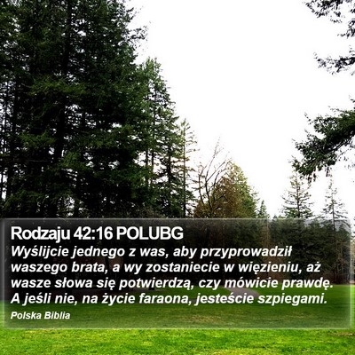 Rodzaju 42:16 POLUBG Bible Verse Image