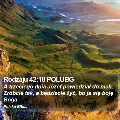 Rodzaju 42:18 POLUBG Bible Verse Image