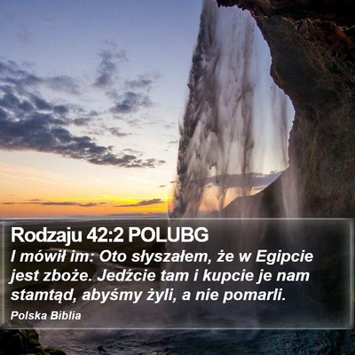 Rodzaju 42:2 POLUBG Bible Verse Image