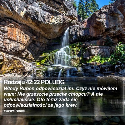 Rodzaju 42:22 POLUBG Bible Verse Image