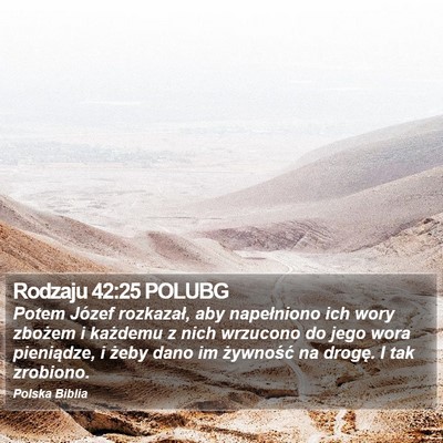 Rodzaju 42:25 POLUBG Bible Verse Image