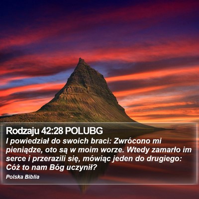 Rodzaju 42:28 POLUBG Bible Verse Image