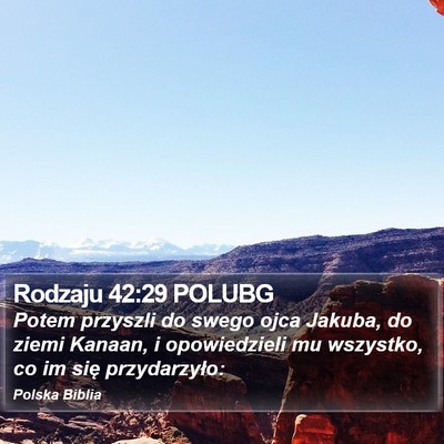 Rodzaju 42:29 POLUBG Bible Verse Image