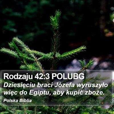 Rodzaju 42:3 POLUBG Bible Verse Image
