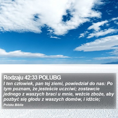 Rodzaju 42:33 POLUBG Bible Verse Image