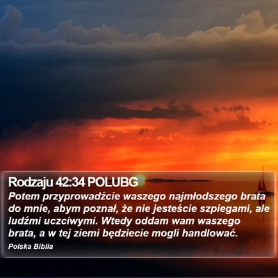 Rodzaju 42:34 POLUBG Bible Verse Image