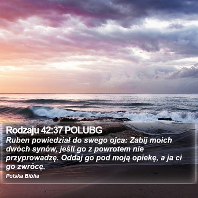 Rodzaju 42:37 POLUBG Bible Verse Image