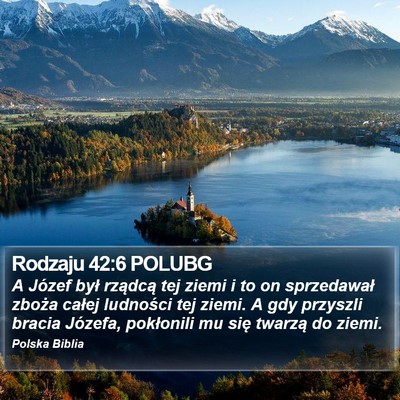 Rodzaju 42:6 POLUBG Bible Verse Image