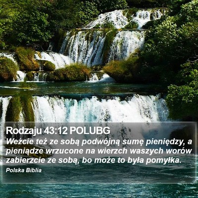 Rodzaju 43:12 POLUBG Bible Verse Image