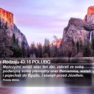 Rodzaju 43:15 POLUBG Bible Verse Image