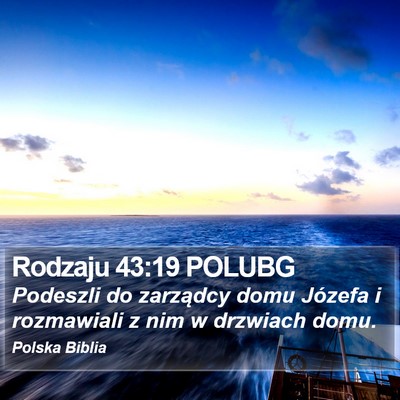 Rodzaju 43:19 POLUBG Bible Verse Image