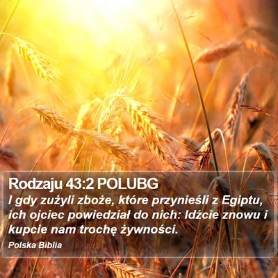 Rodzaju 43:2 POLUBG Bible Verse Image