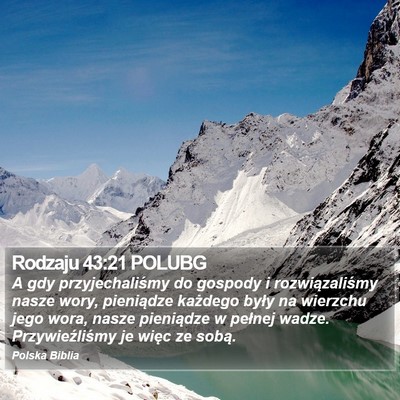 Rodzaju 43:21 POLUBG Bible Verse Image