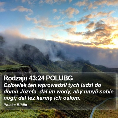 Rodzaju 43:24 POLUBG Bible Verse Image