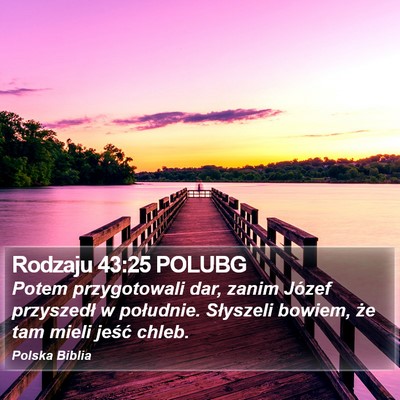 Rodzaju 43:25 POLUBG Bible Verse Image