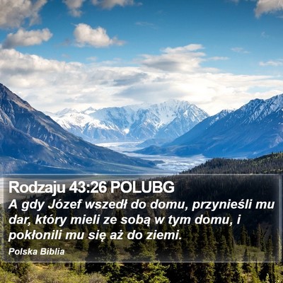 Rodzaju 43:26 POLUBG Bible Verse Image