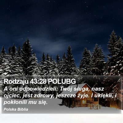 Rodzaju 43:28 POLUBG Bible Verse Image