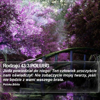 Rodzaju 43:3 POLUBG Bible Verse Image
