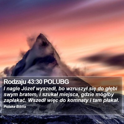 Rodzaju 43:30 POLUBG Bible Verse Image
