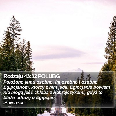Rodzaju 43:32 POLUBG Bible Verse Image