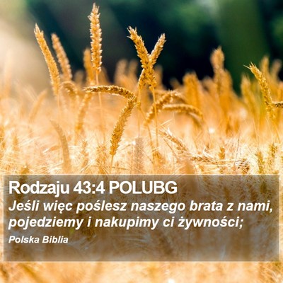 Rodzaju 43:4 POLUBG Bible Verse Image