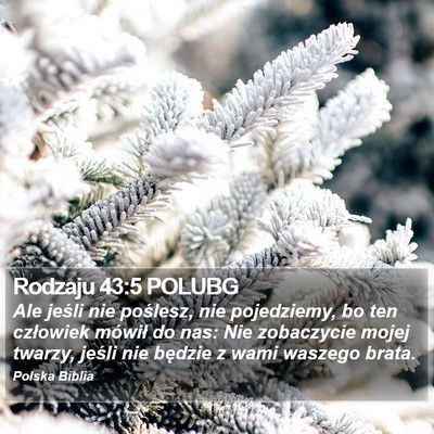 Rodzaju 43:5 POLUBG Bible Verse Image