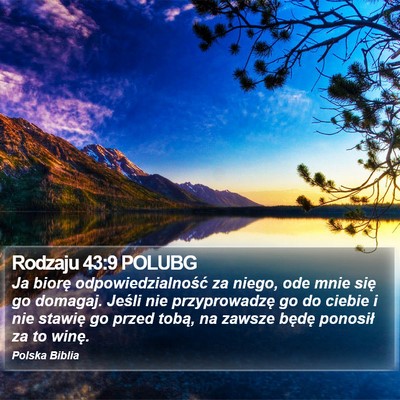 Rodzaju 43:9 POLUBG Bible Verse Image