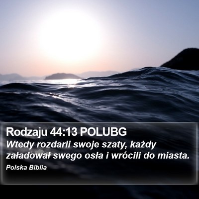 Rodzaju 44:13 POLUBG Bible Verse Image