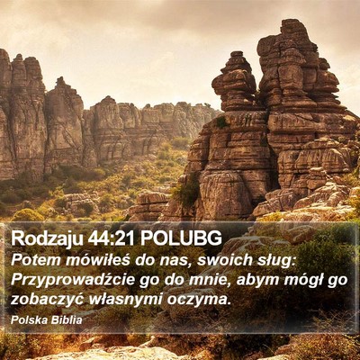 Rodzaju 44:21 POLUBG Bible Verse Image
