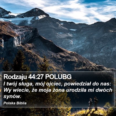 Rodzaju 44:27 POLUBG Bible Verse Image