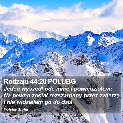 Rodzaju 44:28 POLUBG Bible Verse Image
