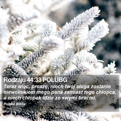 Rodzaju 44:33 POLUBG Bible Verse Image