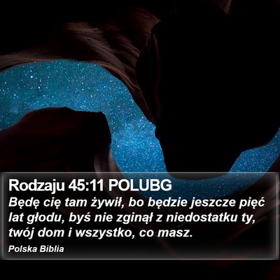 Rodzaju 45:11 POLUBG Bible Verse Image