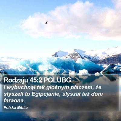 Rodzaju 45:2 POLUBG Bible Verse Image