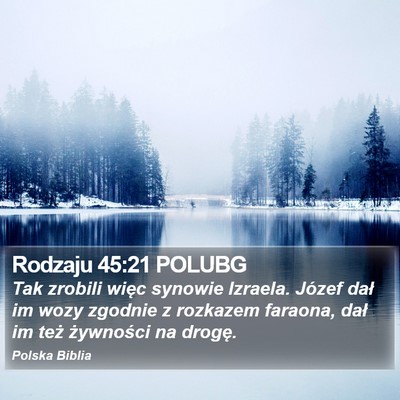 Rodzaju 45:21 POLUBG Bible Verse Image