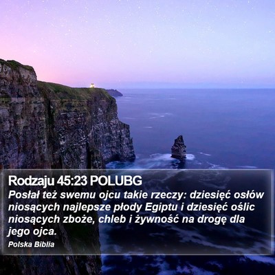 Rodzaju 45:23 POLUBG Bible Verse Image