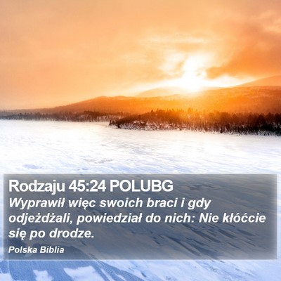 Rodzaju 45:24 POLUBG Bible Verse Image
