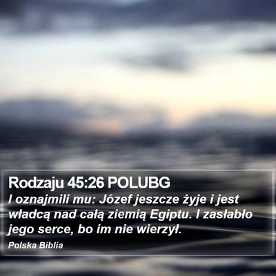 Rodzaju 45:26 POLUBG Bible Verse Image