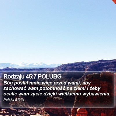 Rodzaju 45:7 POLUBG Bible Verse Image
