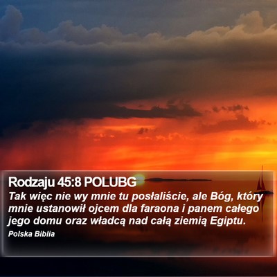 Rodzaju 45:8 POLUBG Bible Verse Image
