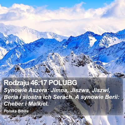 Rodzaju 46:17 POLUBG Bible Verse Image